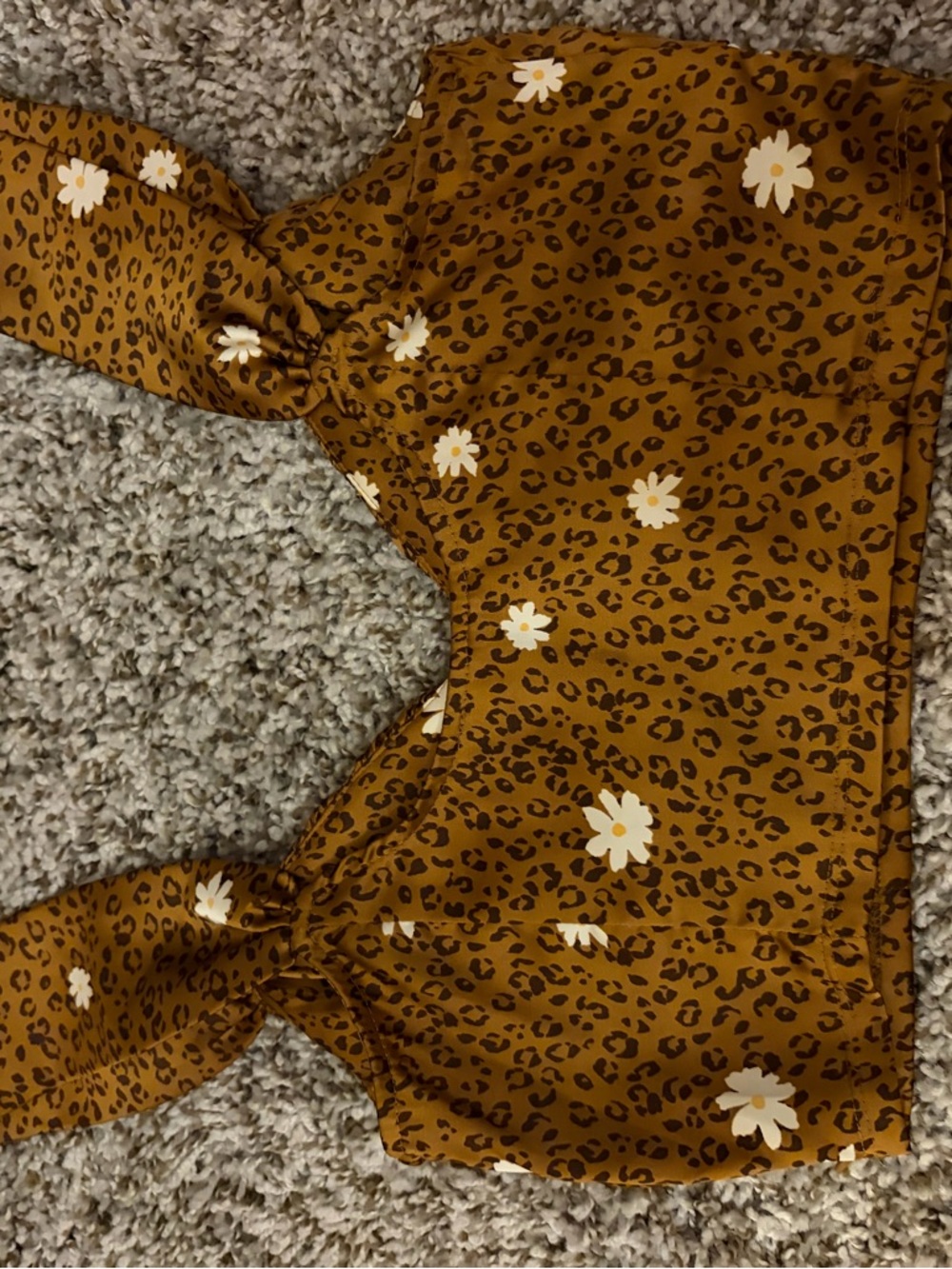 For Love And Lemons Floral Leopard Crop Top - Picture 3 of 3